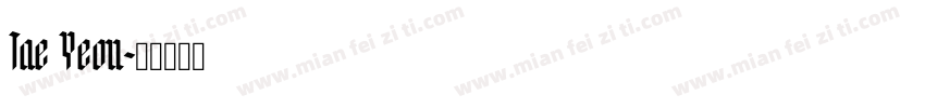 Tae Yeon字体转换